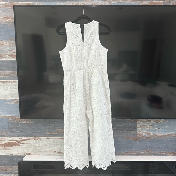 White Eyelet Jumpsuit - Picture 4 of 6